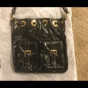 Hype black drawstring purse